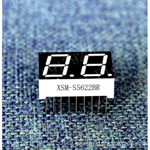 0.56'' 2 Digit 7 Segment LED Display (XSM-S5622BR)
